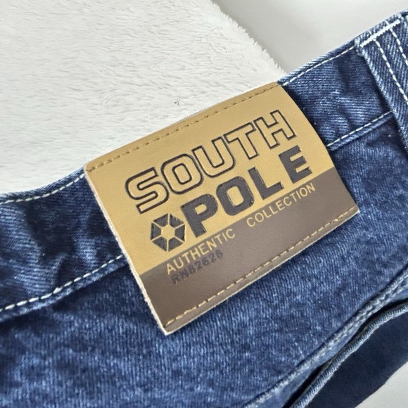 Southpole Authentic Collection Mens Dark Denim Jeans Size 36 Straight Loose - Picture 8 of 10